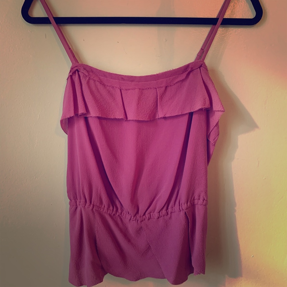 100% silk sexy top. Beautiful color